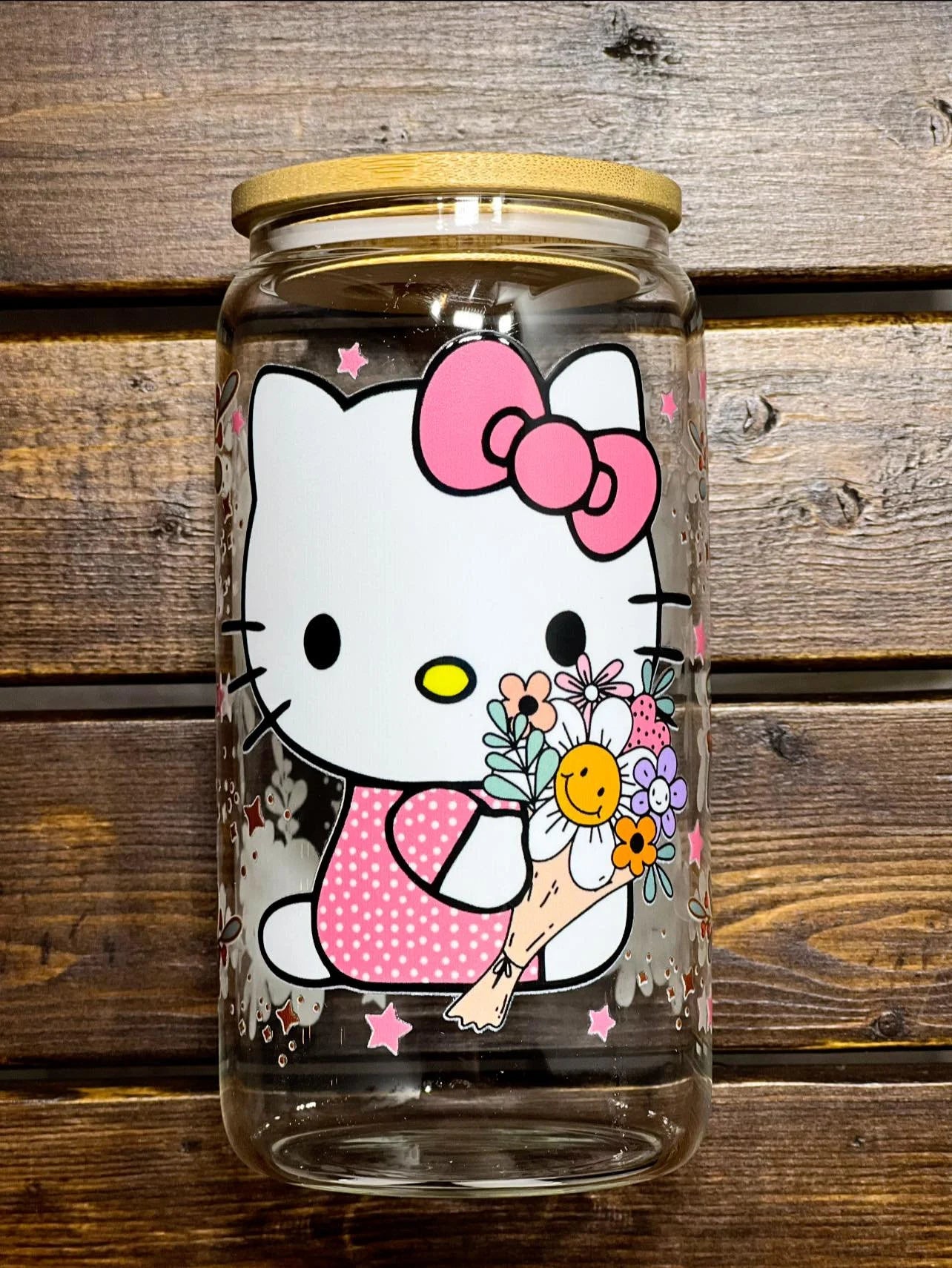 16 ounce Glass Cat Cup Tumbler