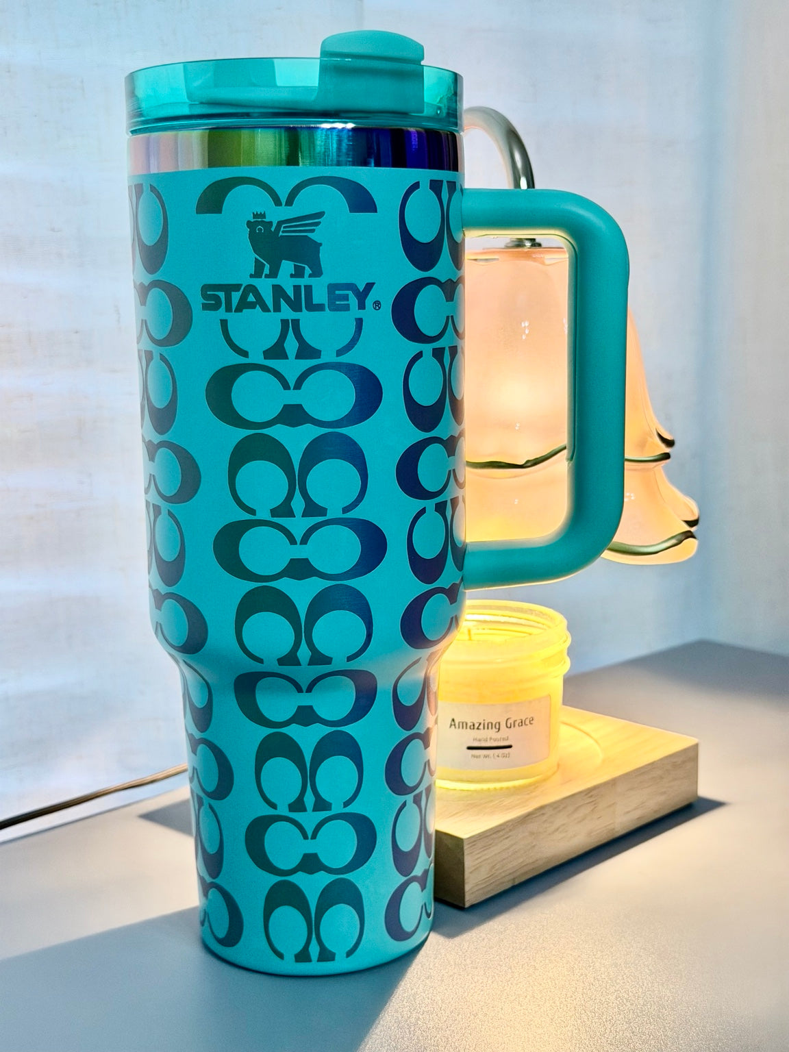 Turquoise & Rainbow-Metallic 40 oz Stainless Steel Tumbler (Copy)