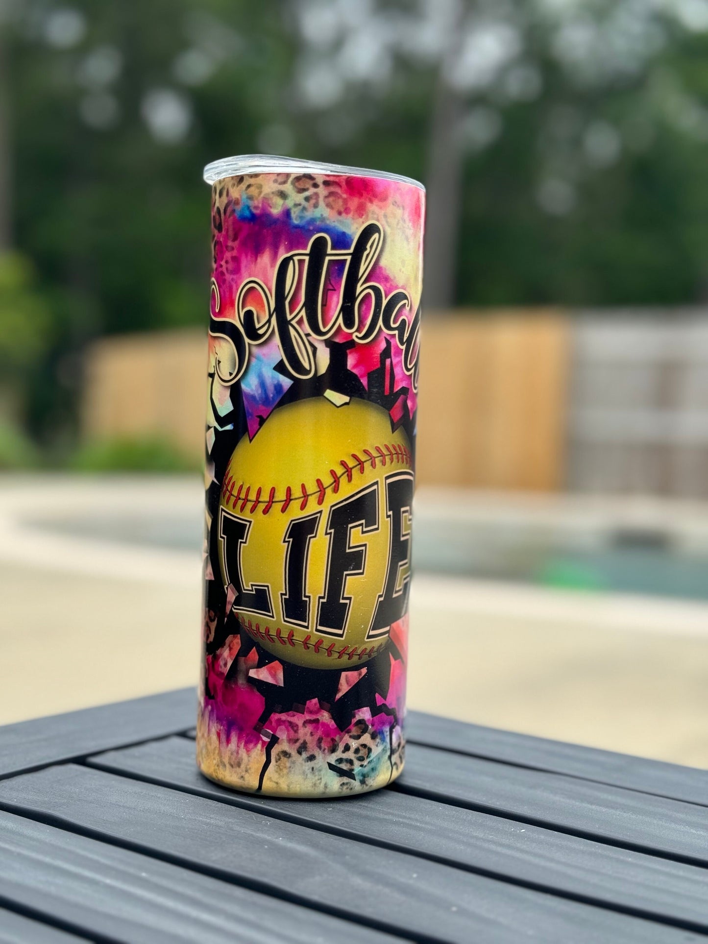 20 ounce glow color changing UV Cup Tumbler Stainless Insulated softball